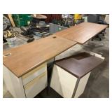 Metal Desk Set - Separates 48"x29"x24",30"x30"x63"