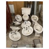 Porcelain Sinks - Qty 6, Toilets - Qty 3
