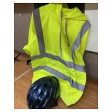 Bell Bike Helmet, Safety Yellow Hoody Sz. LG