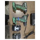 Metabo Drill, Impact, Two Batteries, Charger,