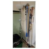 Ski Poles Qty 3, Squeegee Paint Roller, Pole Light