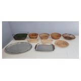 Serving Trays, Assorted Woven Baskets