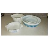 Pyrex Bowls - Qty 2 , Corning Ware- Qty 3