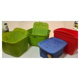 Four Totes w/Lids