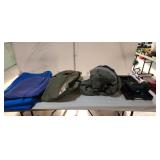 Tent w/No Stakes or Poles, Two Tarps,