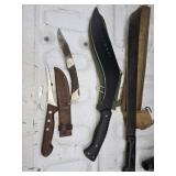 2 Machetes & Fillet Knife - Sabre Knife