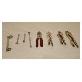 Vise-Grips Qty 3, Wire Stripper, Wrenches Qty 4