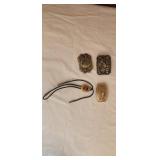 Belt Buckles - Qty 3  and Bolotie