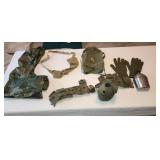 Military Belt, Ammo Pouches, Metal Canteen,