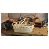 Assorted Baskets Qty 4 and Plant Buggie