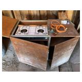 Vintage Gas Stove in Cabinet