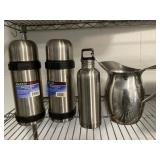 Stainless Thermos - Qty 2, Water Bottle, Pitcher