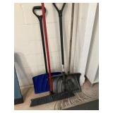 Snow Shovels, Broom, Rake