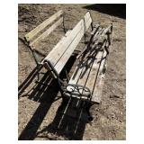 Metal Garden Benches - Qty 2, Sled Frame