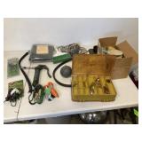 Fishing Lures, Tackle Box, Line, XL Waders NEW,