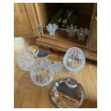 Candle Holders, Pitcher, Glass Vases, Silver Plate