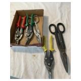 Assorted Tin Snips, Shears