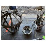 Vintage Metal Yard Light Frames