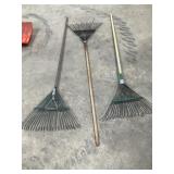 Lawn/Leaf Rakes, Metal Tines - Qty 3