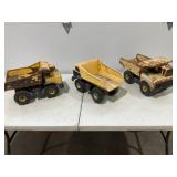 Metal Vintage Tonka Trucks - Qty 3