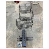 Wire Baskets - Qty 3, TV Wall Mount Bracket