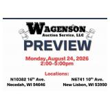 Auction Preview:  Mon, Aug 24, 2026 2:00 to 5:00pm