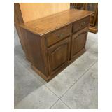 Wooden China Hutch w/Base, Top, Glass Shelves