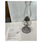 Vintage Oil Lamp w/Glass Bases, Bowl, Shade