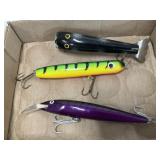 Musky Lures - Rapala Minnow, Wooden Cranks