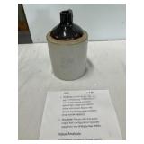 Vintage Western Stoneware 1gl Whiskey Jug