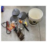 Ice Fishing Pail, Reels, Ice Spikes, Hole Covers,