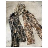 Camo Light Jacket, Camo Innsulated Bibs - Sz M. L,