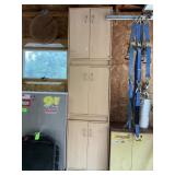 Wood Storage Cabinets w/Contents - Qty 3