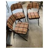 Padded Folding Card Table Chairs - Qty 3