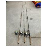 Spinning Fishing Poles - Qty 3