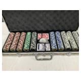 Poker Chips and Card Set, Case - New