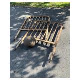 Vintage Civil War Cannon Ball, Crib Ends