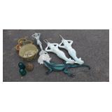 Mermaid Boat Bumpers, Metal Mermaid, Lizard,