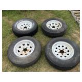 Tire and Wheel Assemblies -  2 pcs 205/75R14, 2 pc