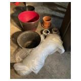 Flower Planter Pots, Plastic Sheeting