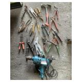 Makita 1/2 Hammer Drill, Tin Spins, Pliers,