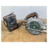 Ridgid 18V, 6ï¿½ Circular Saw, Radio, 2 Batteries,