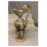 Capodimonte #3601 Italy Pitcher 15" Tall