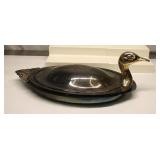 Teghini Firenze Italian Duck Silver Plate Server