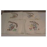 Flour Sack Towels Day of Week Hand Embroidered