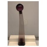 Bud Vase / Decanter 19" Tall Purple Glass