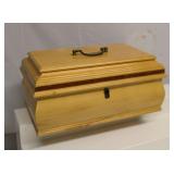 Wood Jewelry Box  12.5"W 8"D 6"T