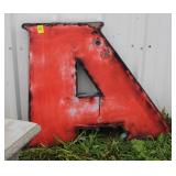 Vintage Metal " A " Sign 36" Tall