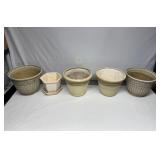 Ceramic Plant Pots Lot