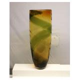Mid Century Art Glass Vase 15.5" Tall